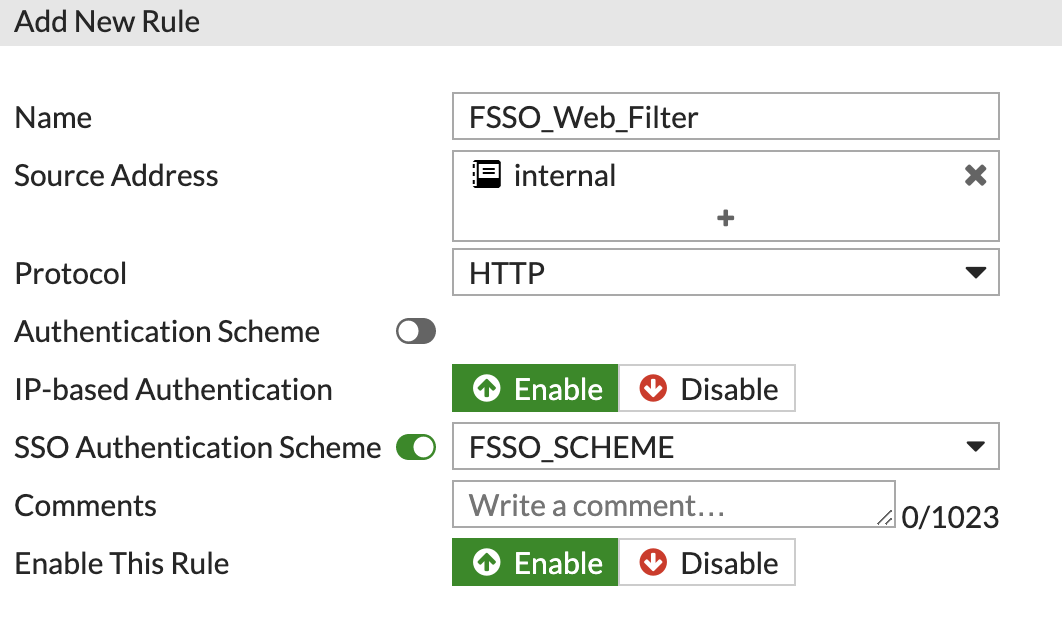 Part 2 Using FSSO groups to setup  Filtering on Fortigate 60F