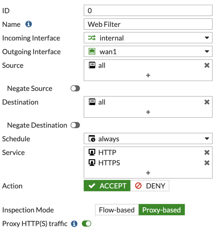 Part 2 Using FSSO groups to setup  Filtering on Fortigate 60F