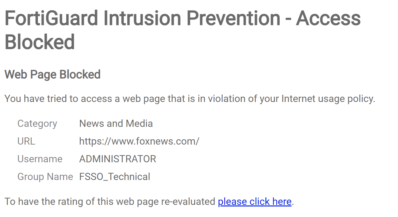Part 2 Using FSSO groups to setup  Filtering on Fortigate 60F